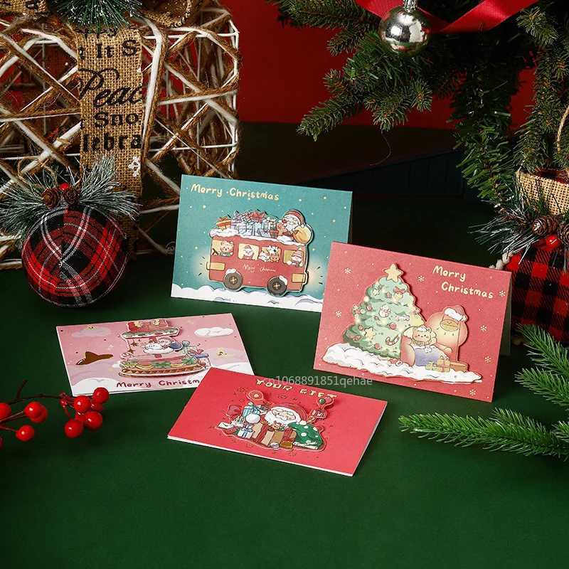 New Christmas Postcards Xmas Greeting Cards Christmas Tree ing Cards Thank You Gift Cards Xmas Navidad New Year Party Decor H251210