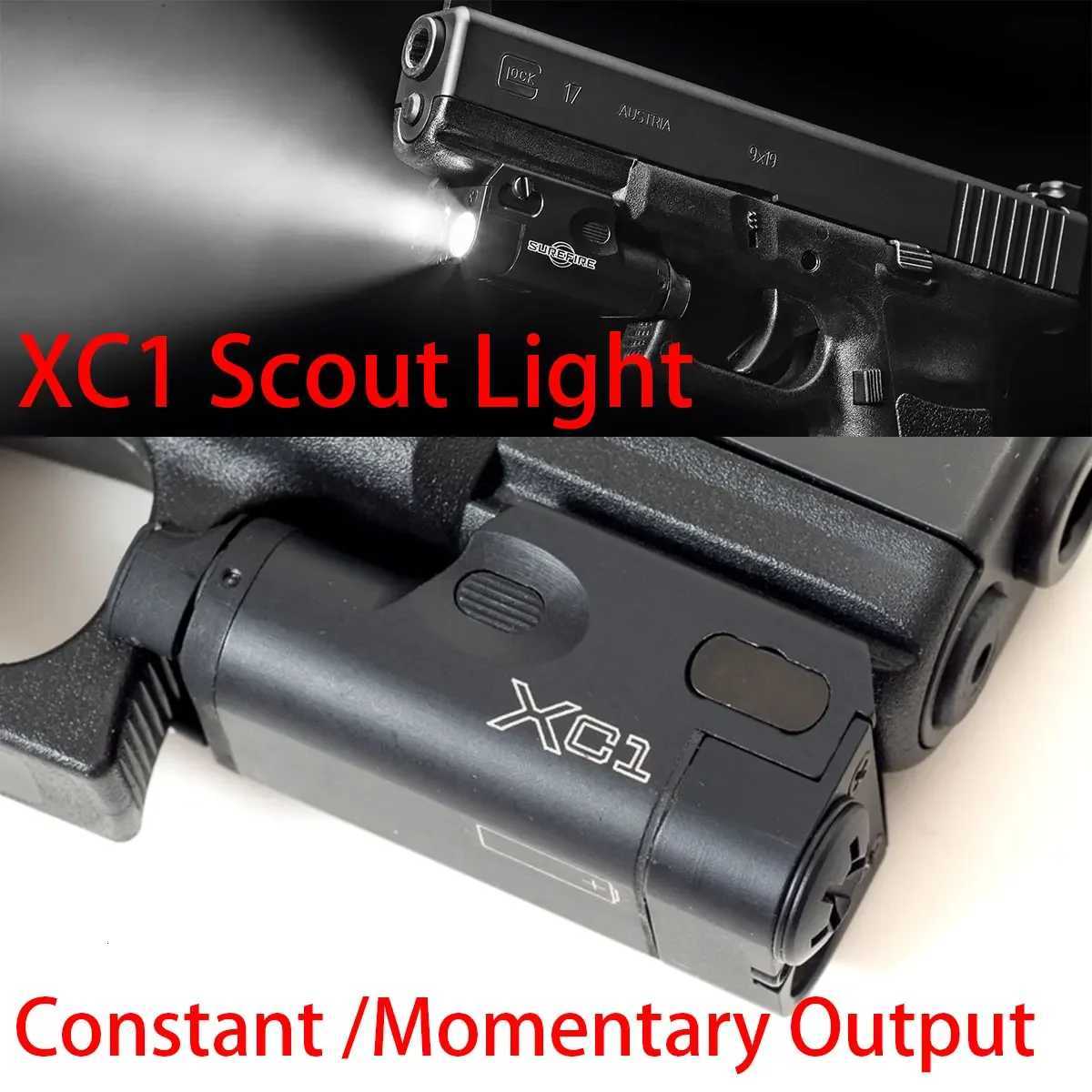 Tactical SureFire XC1 LED Flashlight Constant Momentary Scout Light Glock 17 18C 19 Airsoft Weapon Gun Light Lanterna Z251210