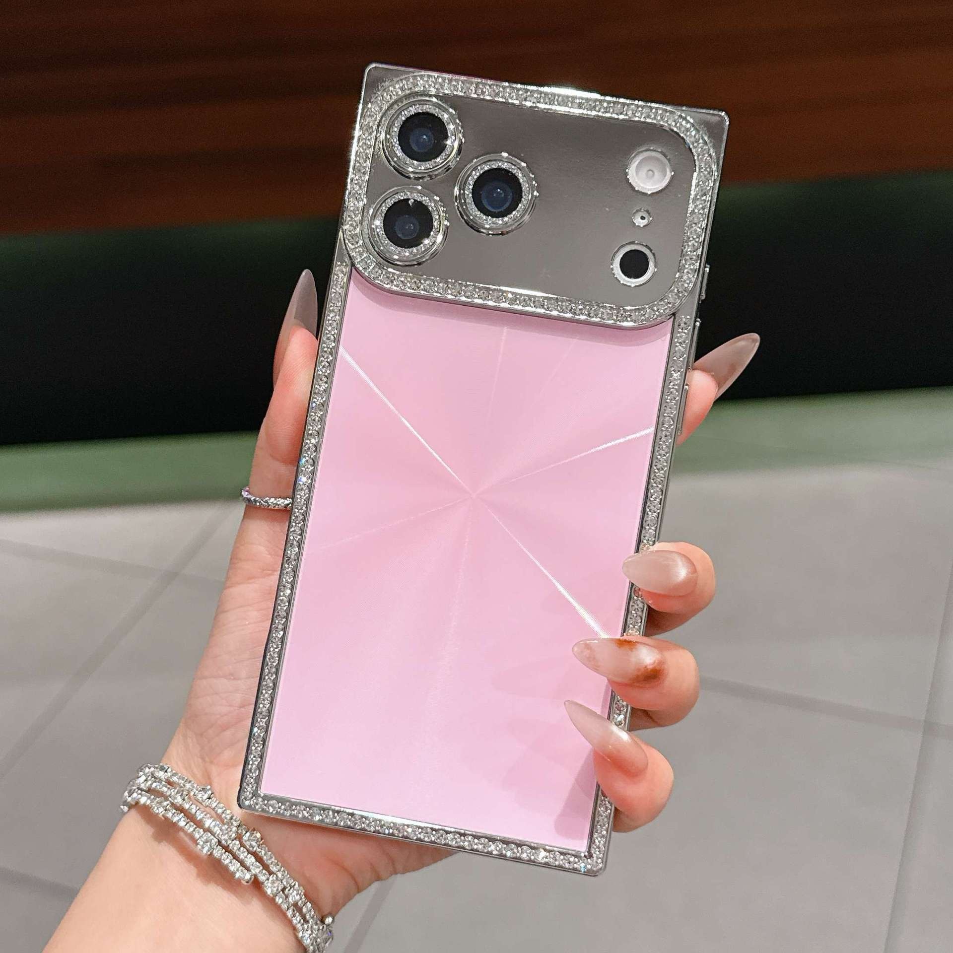 Square Edge Aurora Compatible with iPhone 17 Pro Max Apple 16 Phone Case Luxury 15 Electroplated 14 Protective Cover