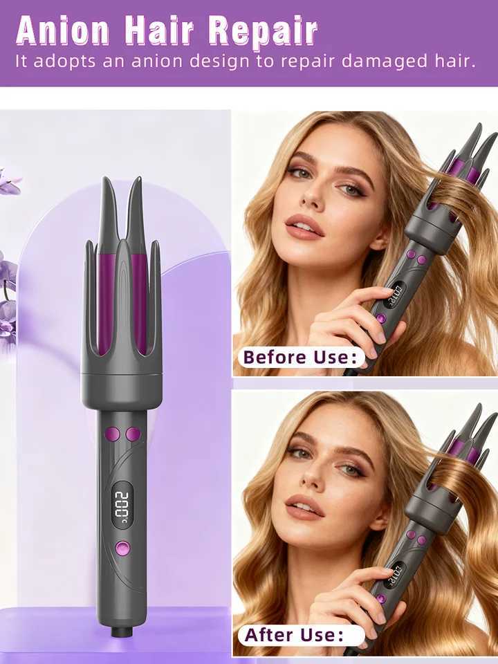 28mm automatic curler temperature control with digital display anion ceramic fast heating stylingT251210