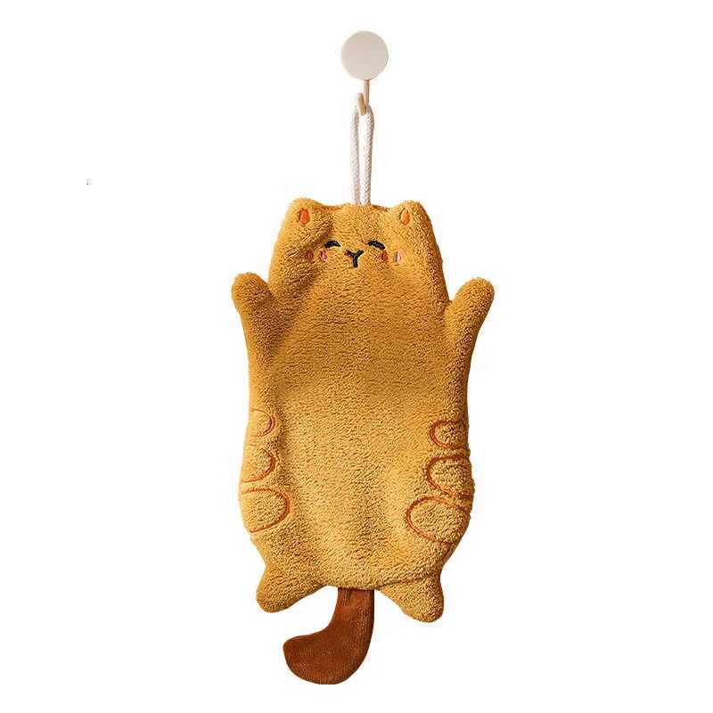 Cute Cat Hand Towels Kitchen Wipe Water Cloth Kitchen Hanging Towels Dishwashing Cloth Bathroom Quickly Dry Cleaning Hand Towel C251210