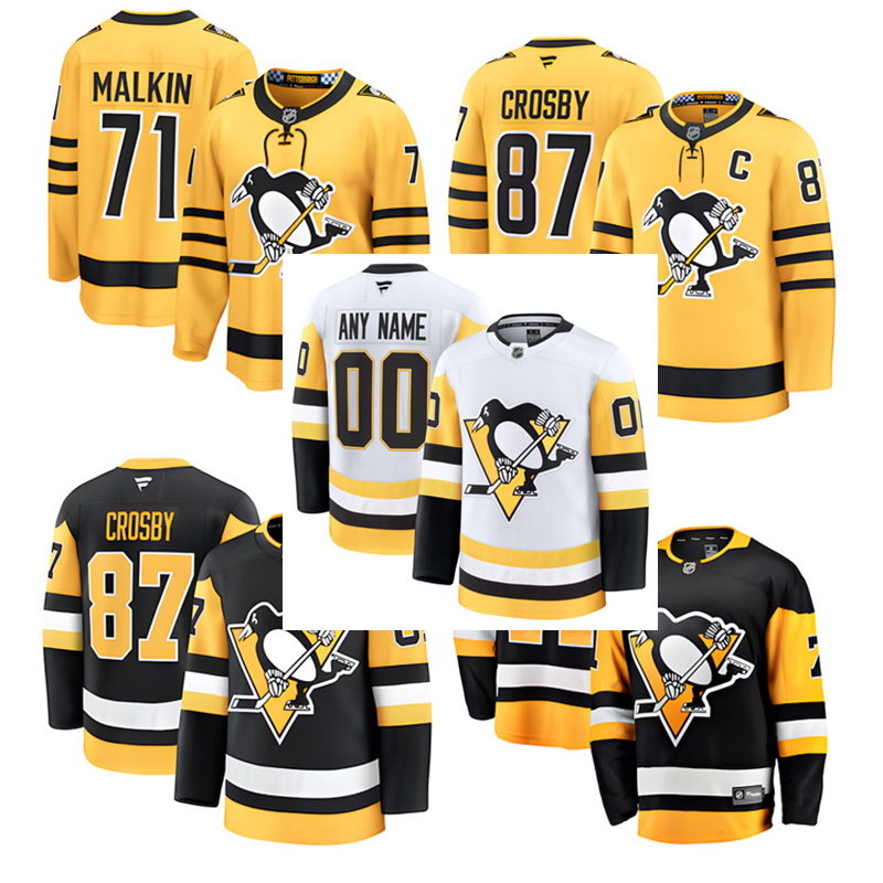 Custom Hockey Jerseys For Men women 87 Sidney Crosby 71 Evgeni Malkin Kris Letang Erik Karlsson Bryan Rust