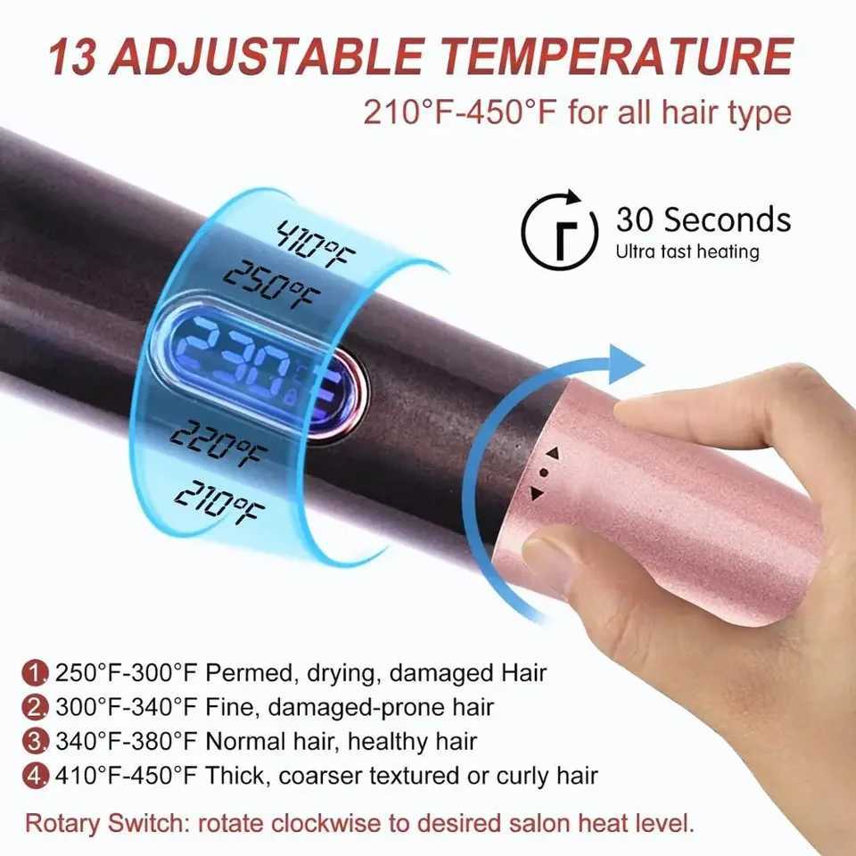 Professional Electric Hair Straightener And Curler 2-in-1 Ceramic Hair Styling Tools with Aluminum Alloy Temperature ControlT251210