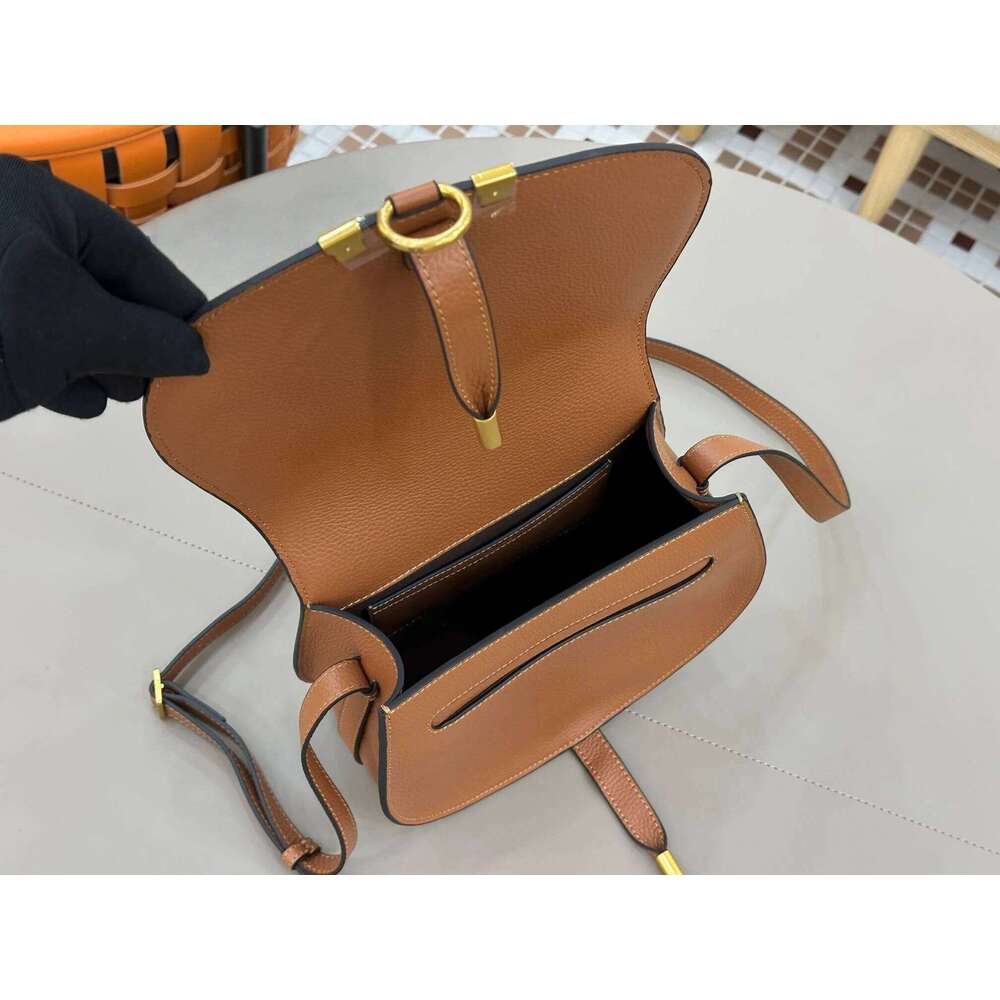 Trendy Saddle Crossbody Bag - Genuine Pebbled Leather, Fringe & U-Shaped Stitch, Bohemian Horsehoof Shoulder Purse For Women St251210