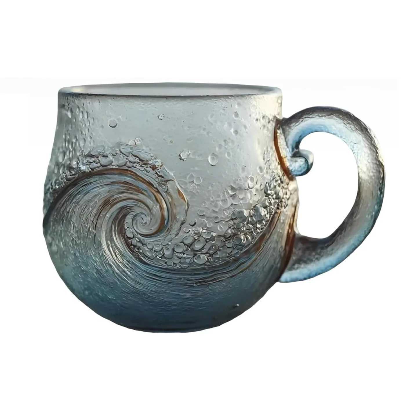 Wave Glass 12oz Wave Glass Unique Textured Beach Lovers Themed Mug C251210