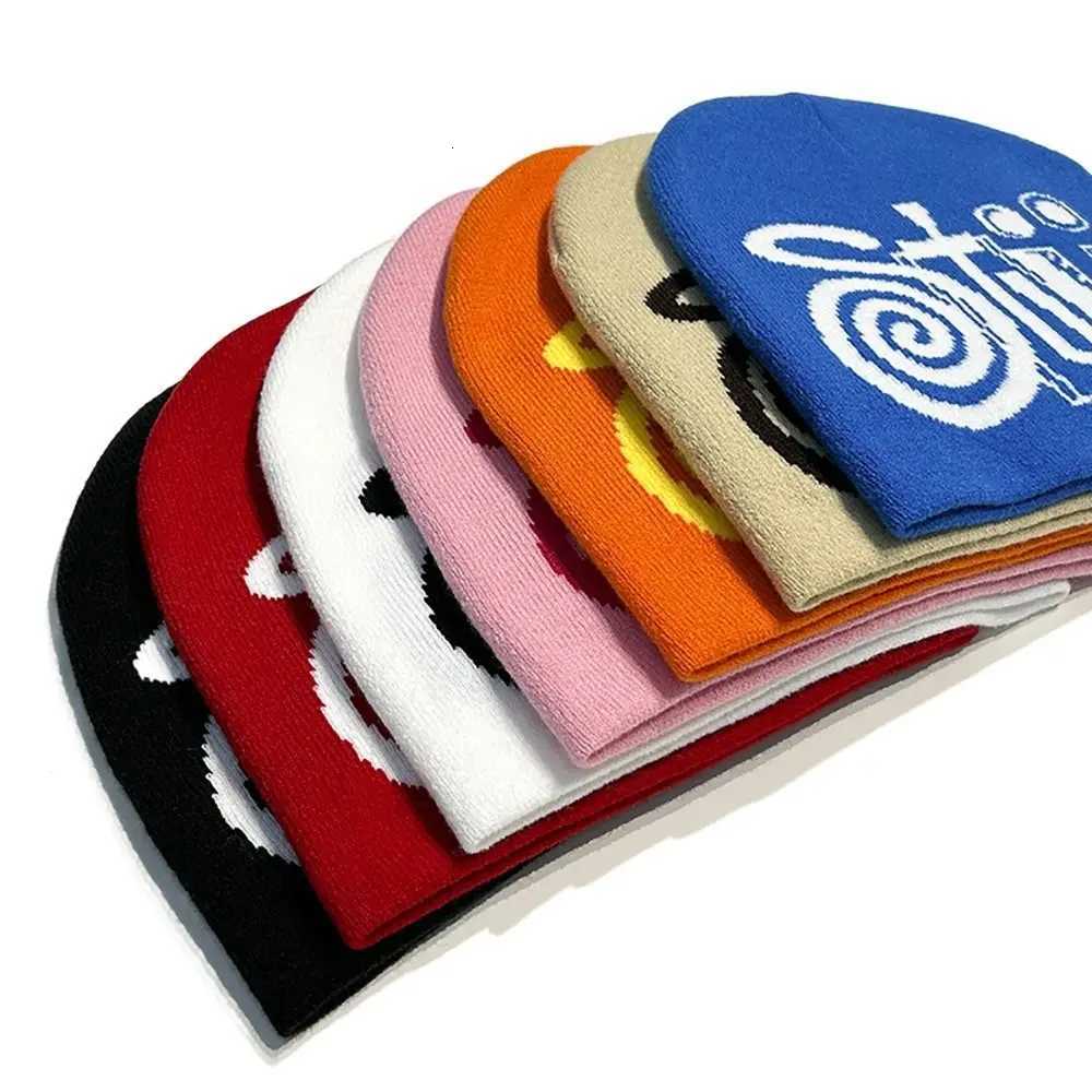 Luxury Letter Printing Knitting Cap Hat Gothic Warm Y2k Hip Hop Cap Ins Wool Acrylic Cold Cap Outdoor Y251209