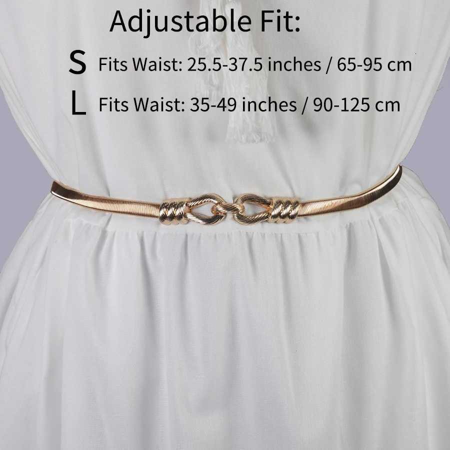 Luxury Elegant Summer Waist Chain - Adjustable Stretch Metal Belt for Dresses Holiday Date Night Jewelry Y251210