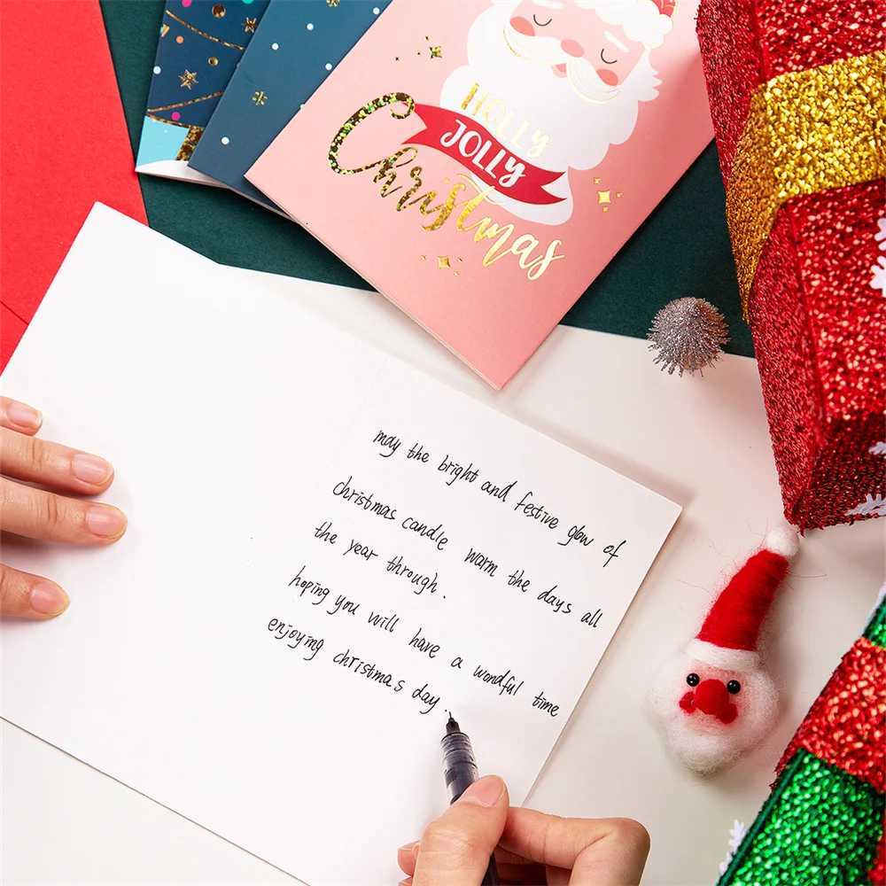 1/12pc Christmas Greeting Card Pack with Envelope for Festive warming es Message Humorous Family Holiday Blessings Note H251210