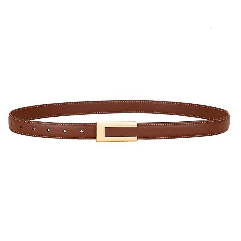 Luxury Genuine leather belt for women cowhide fashion waist belt versatile smooth buckle 2025 dress decoration belt for Y251210