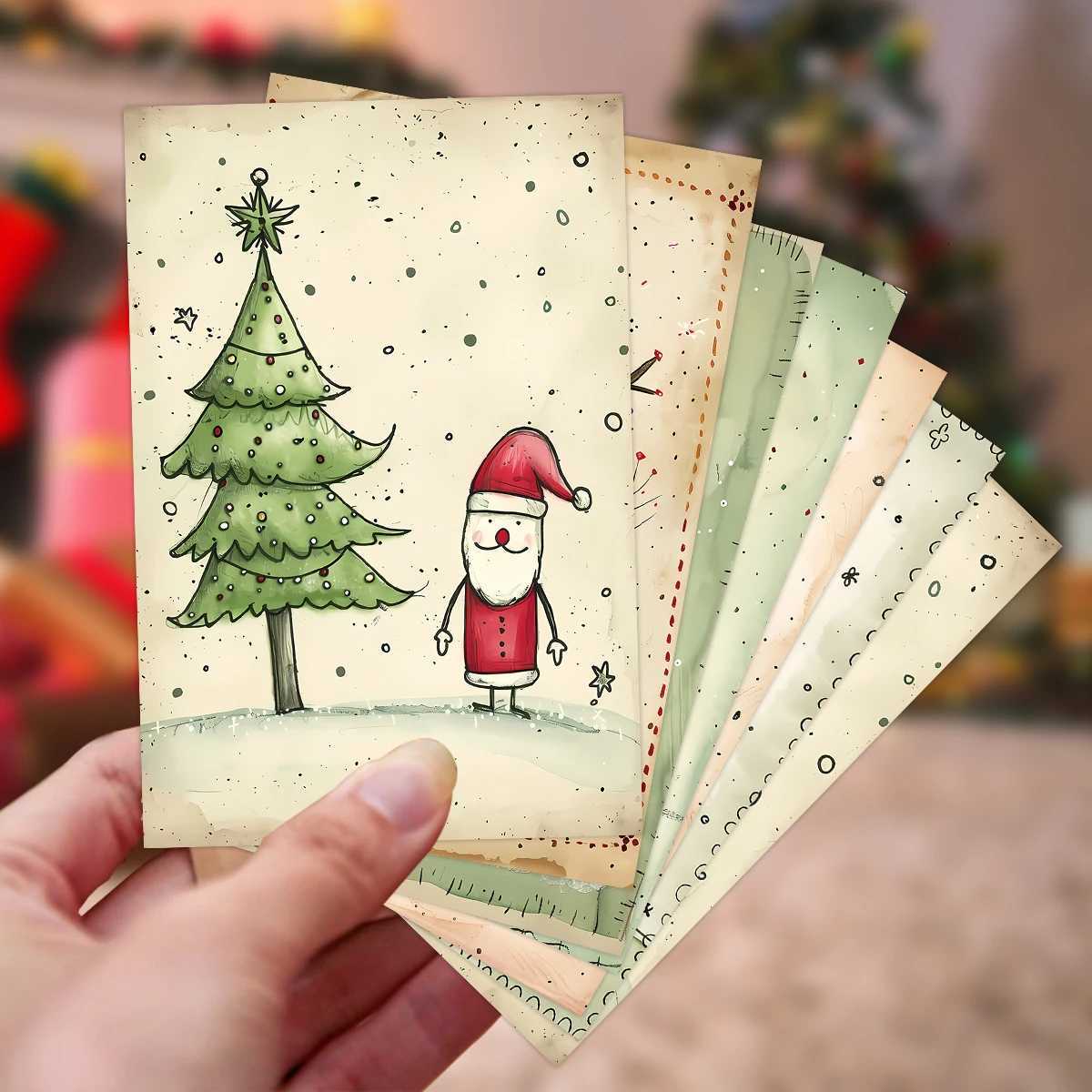 20pcs Christmas Decor Postcards With StickersFor Christmas He Off Wall Art DecorDiy Christmas CraftsGift Wrapping Cards H251210