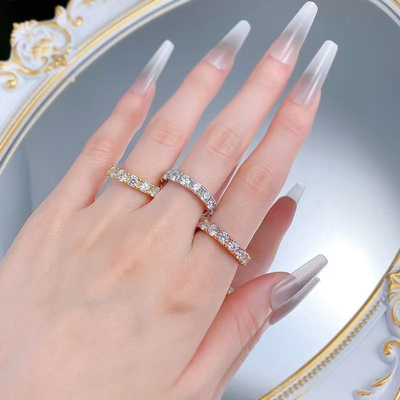 Luxury 925 Sterling Silver Full Oval 4MM Moissanite Finger Ring Classic Wedding Engagement Fine Jewelry Gift for Women