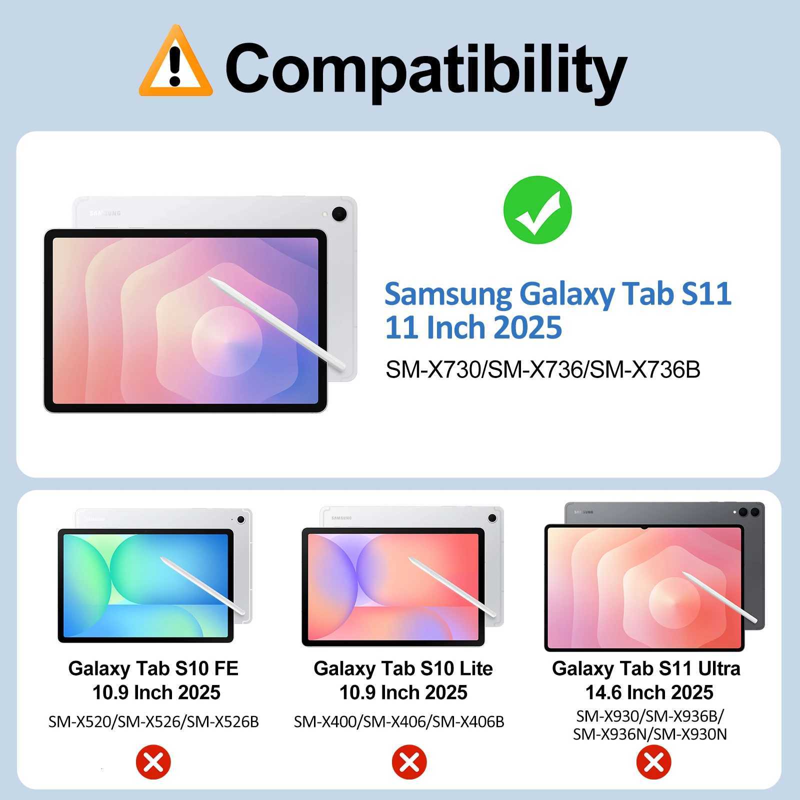 MoKo for Galaxy Tab S11 Case 11 Inch 2025 SM-X730/SM-X736B with S Pen HolderSlim Light Trifold Protective PC Cover H251210