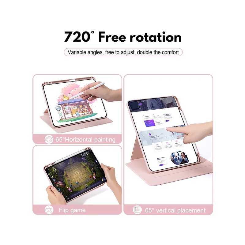 For iPad Case IPad Air 4 5 6 Pro 4 5 97in 105in 11in Protective case For 10th 11th Gen 129in 720 Rotating Fold Tablet Cover H251210