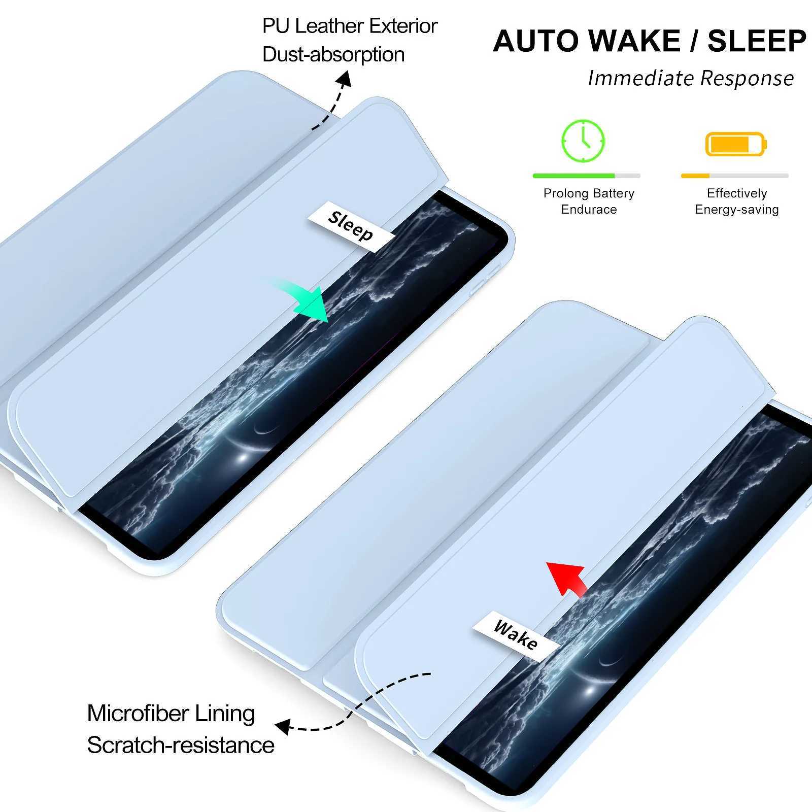 For iPad mini Air Pro 79 83 97 102 109 11 129 13 A16 5th 6th 7th 8th 9th 10th 11th Generation Magnetic Flip Smart Cover H251210