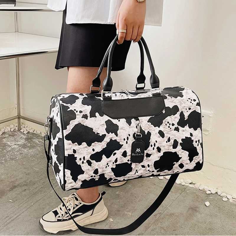 Wens Travel Totes Bag Zebra Cow Pattern Gym Duffle Fi Sports Fitness Casual Yoga Lage Handbag Shoder Bag Baggage Y251209