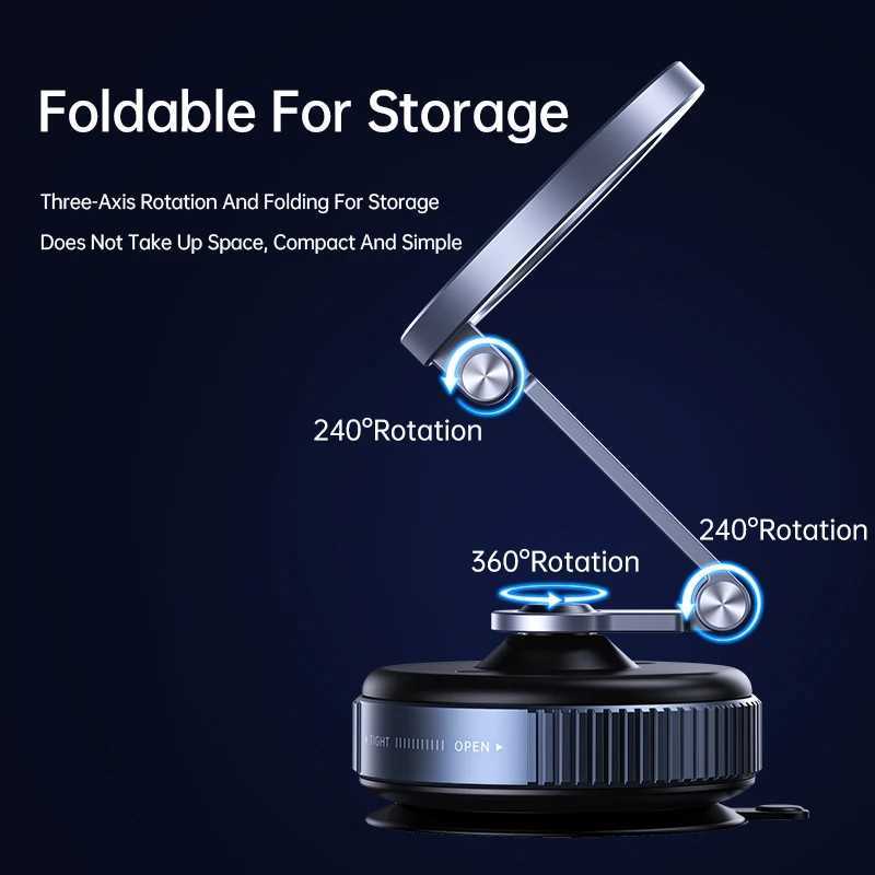 LINIM X54 360 Rotating Vacuum Magnetic Suction Phone Holder Hands Extendable Magnetic Vacuum Phone Holder C251210