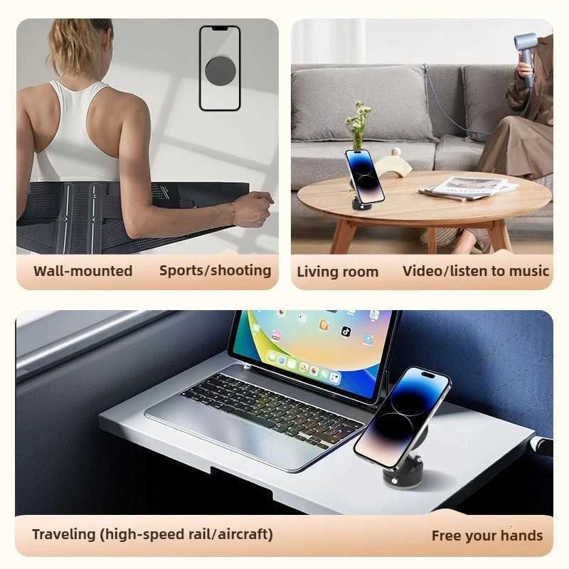 tra Magnetic Rotation Car Mount Dashboard Bracket 360 Degree Vacuum Suction Cup GPS Navigation Stand Mobile Phone Holder C251210