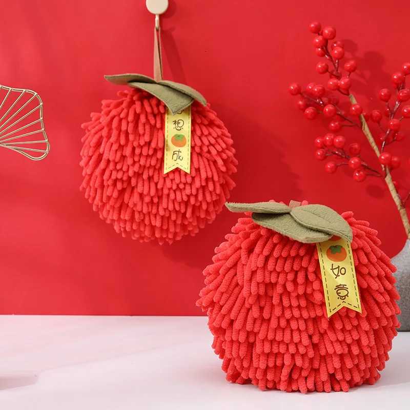 New Year Day Celebration Kitchen and Bathroom Hand Wiping Cloth Hanging Thickened Absorbent Handball C251210