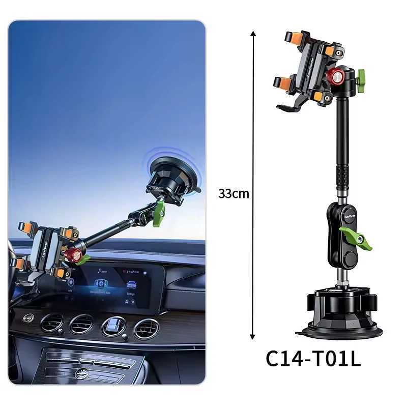 Anti-slip Heavy Duty Car Windshield Metal Five-Claw Phone Clamp Car Adhesive Suction Cup Mount Mobile Phone Holder C251210