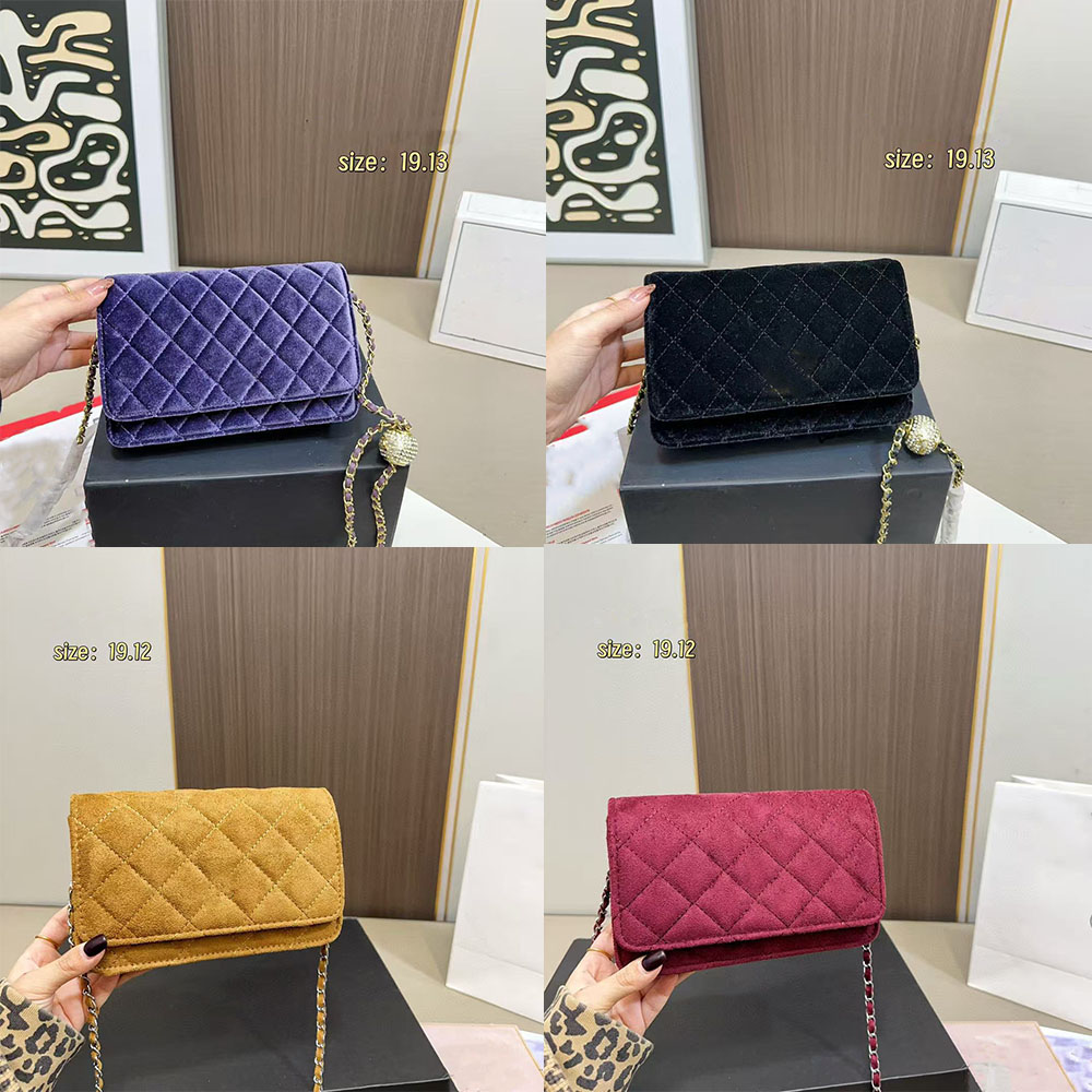 10A Designer bag suede bag Shouler bag WOC Envelope bag mini bag Tier Quality Double Flap Bag Caviar Real Leather Lambskin Classic Chain Strap Women crossbody 19cm