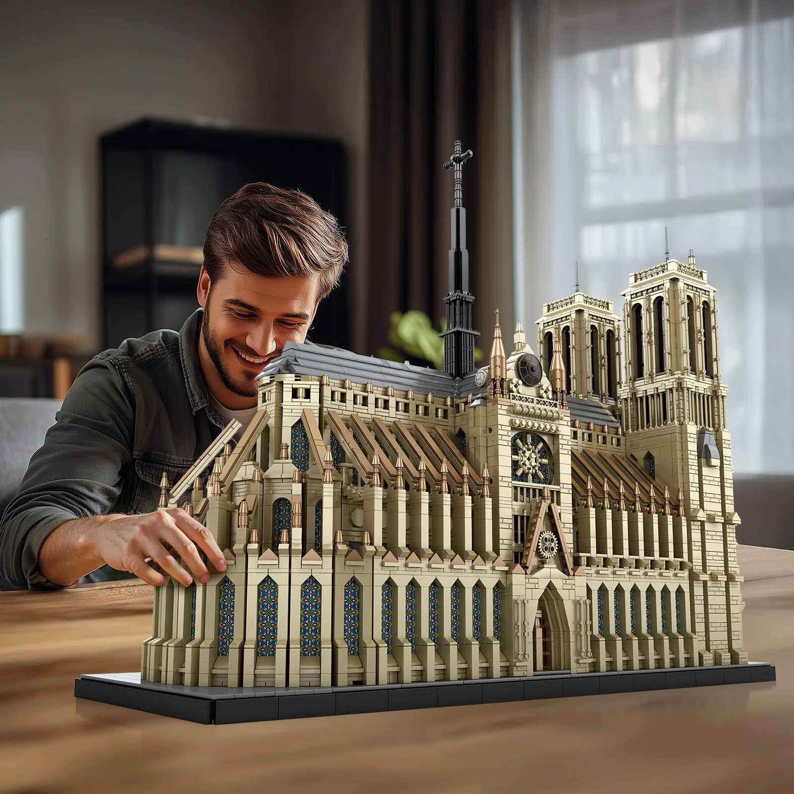 Notre-Dame de Paris Architectural Model Kit Collectible Building blocks Set for Adults Gift Idea for Lovers of HistoryT251210