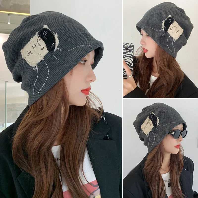Luxury Autumn Spring Knitted Slouchy Beanie Women Baggy Soft Warm Hat Solid Color Ladies Stretch Slouchy Cap Skullies Beanies Y251209