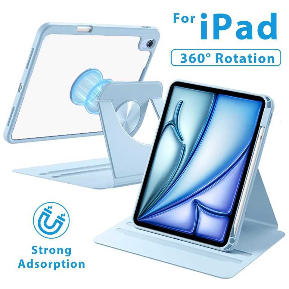 360 Rotation Magnetic Case For iPad Pro Air 13 11 5 4 M3 M4 2025 129 12 9 Case Funda For iPad 9th 8th 7th 102 Mini 6 7 Cover H251210