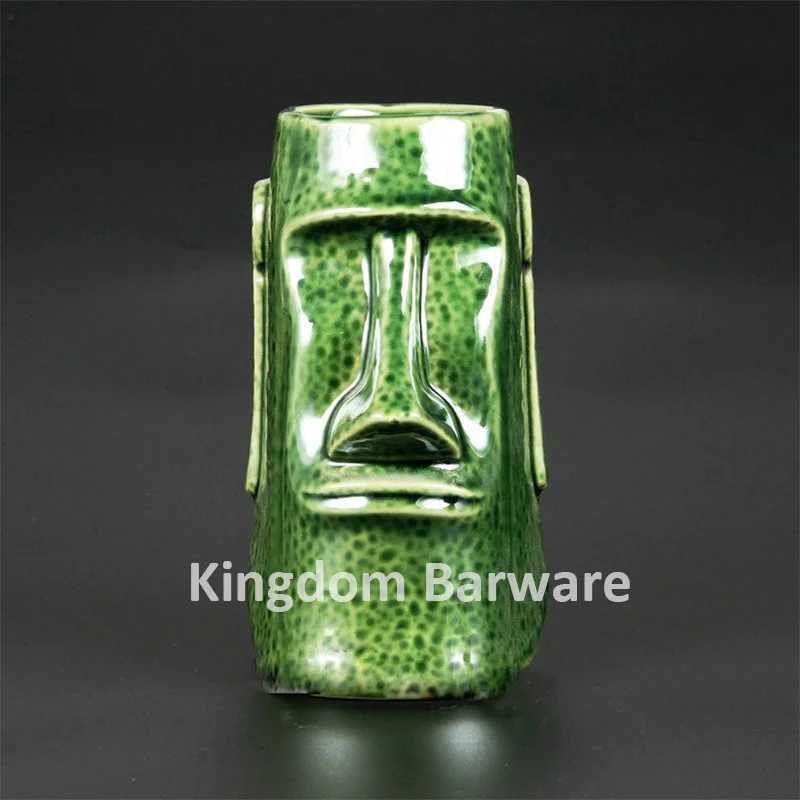 1PCS Ceramic Tiki Mugs Art Crafts Creative Hawaii Mugs Easter Island Tiki Mug 650ml C251210
