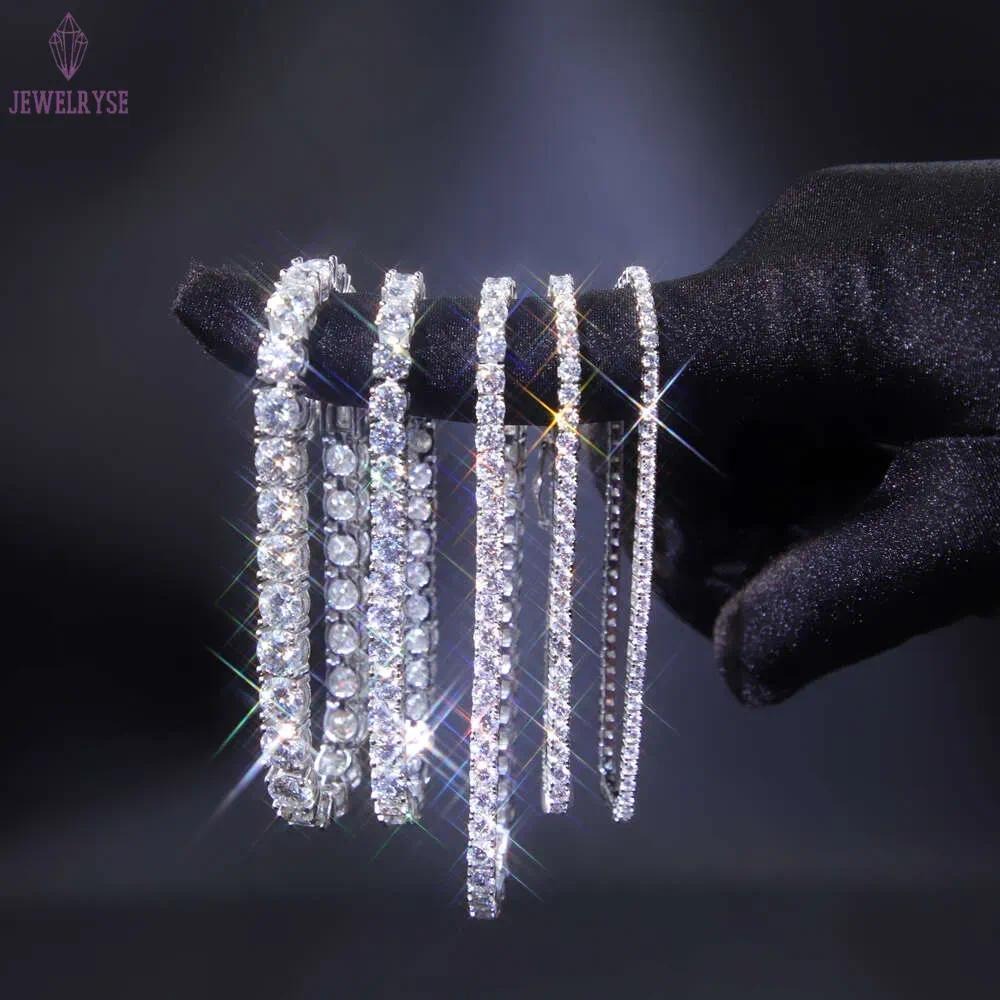 Moissanite Tennis Chain Fashion Jewelry Men Bracelet Diamond 5mm 6.5mm Sier Gold Plated Fine Jewelry Bracelet VVS Moissanite Tennis Chain for Men Wome
