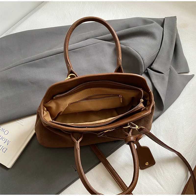 Fi Handbag European And Light Luxury Highend Simple Shoder Bag Brand Casual Cmuter Frosted Suede Messenger Bag Y251211