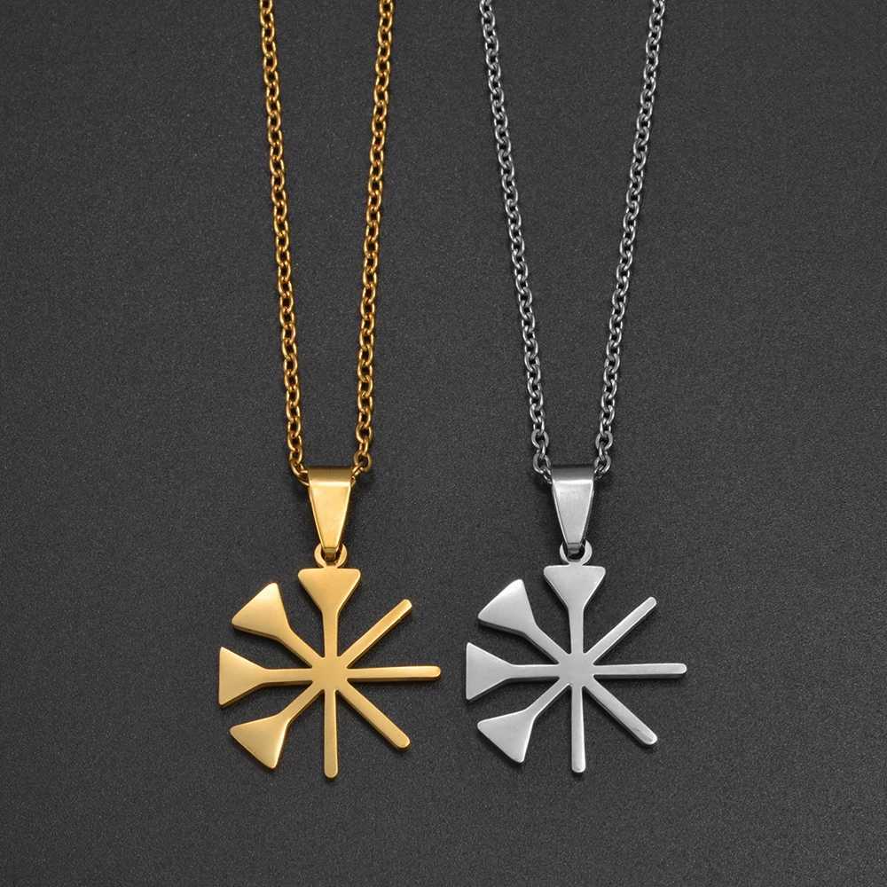 Anniyo Yezidi Lalish Peacock Pendant Necklaces stainless steel Yazidis Jewelry 001562 M251211