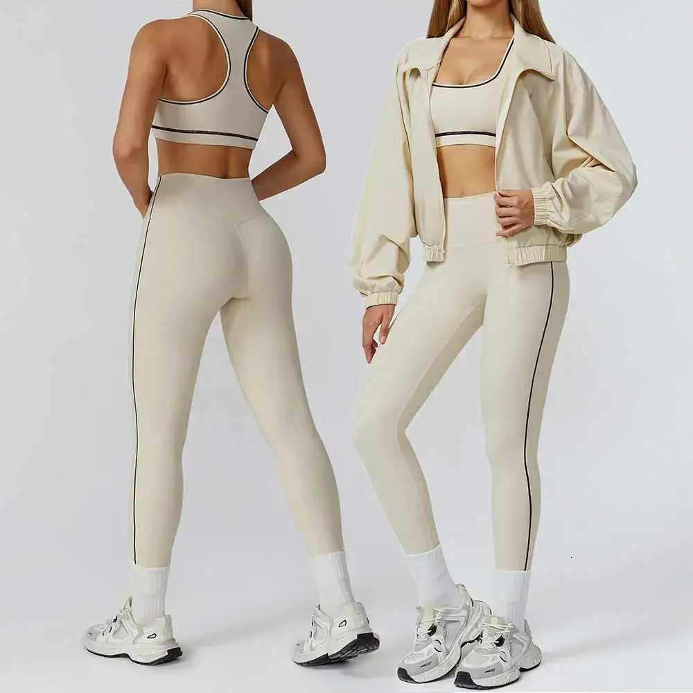 Yoga Set 2/3PCS Sports Outfits Women Clothes Fitness Tracksuit Gym Legging Workout Long Sleeved Female Bra Yoga Suit SportswearT251211