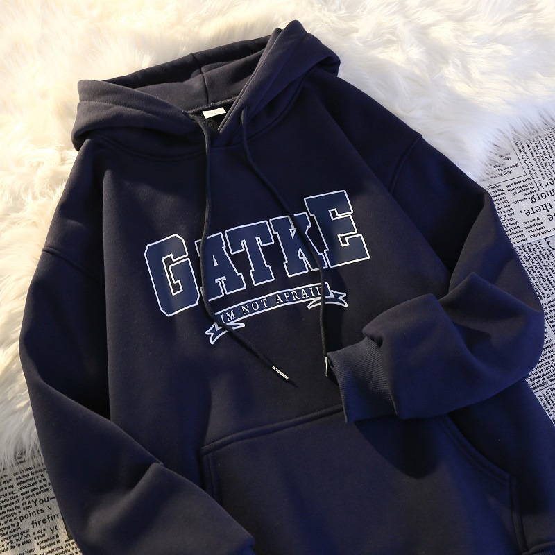 2025 New Arrival Men's Heavyweight Versatile Hoodie: Fleece-Lined & Thickened, Loose Oversized, Trendy Autumn/Winter Outerwear/Top