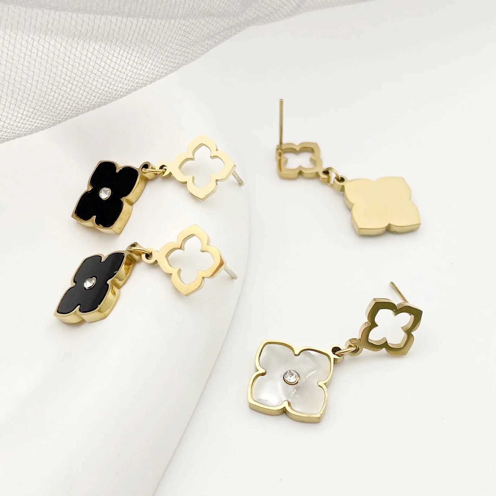 Stainl Steel Stud Earrings for Wen Titanium Steel Internet Celebrity 14K Gold Korean Fashion Jewelry Y251210