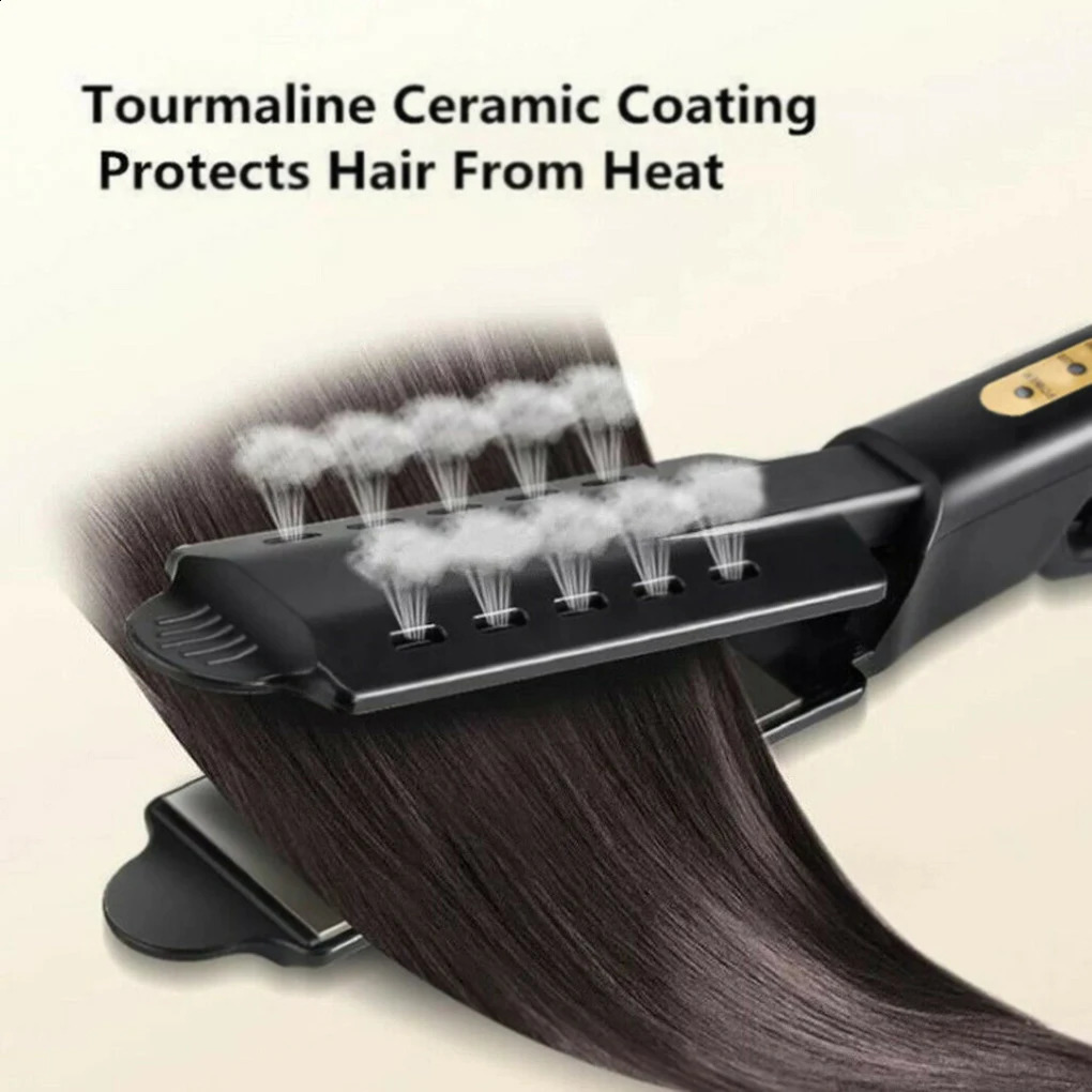 Hair Straightener Four-gear Temperature Adjustment Ceramic Tourmaline Ionic Flat Iron Hair Straightener For Women Widen Panel 251204