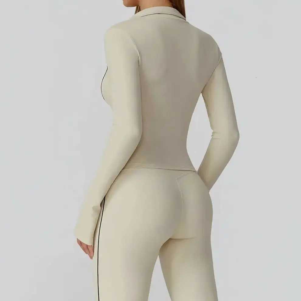 Quick Dry Stand Up Collar Fitness Jacket For Womens Slim-Fit Zipper Yoga Wear Long Sleeve Windproof Outdoor Running Sports TopsT251211