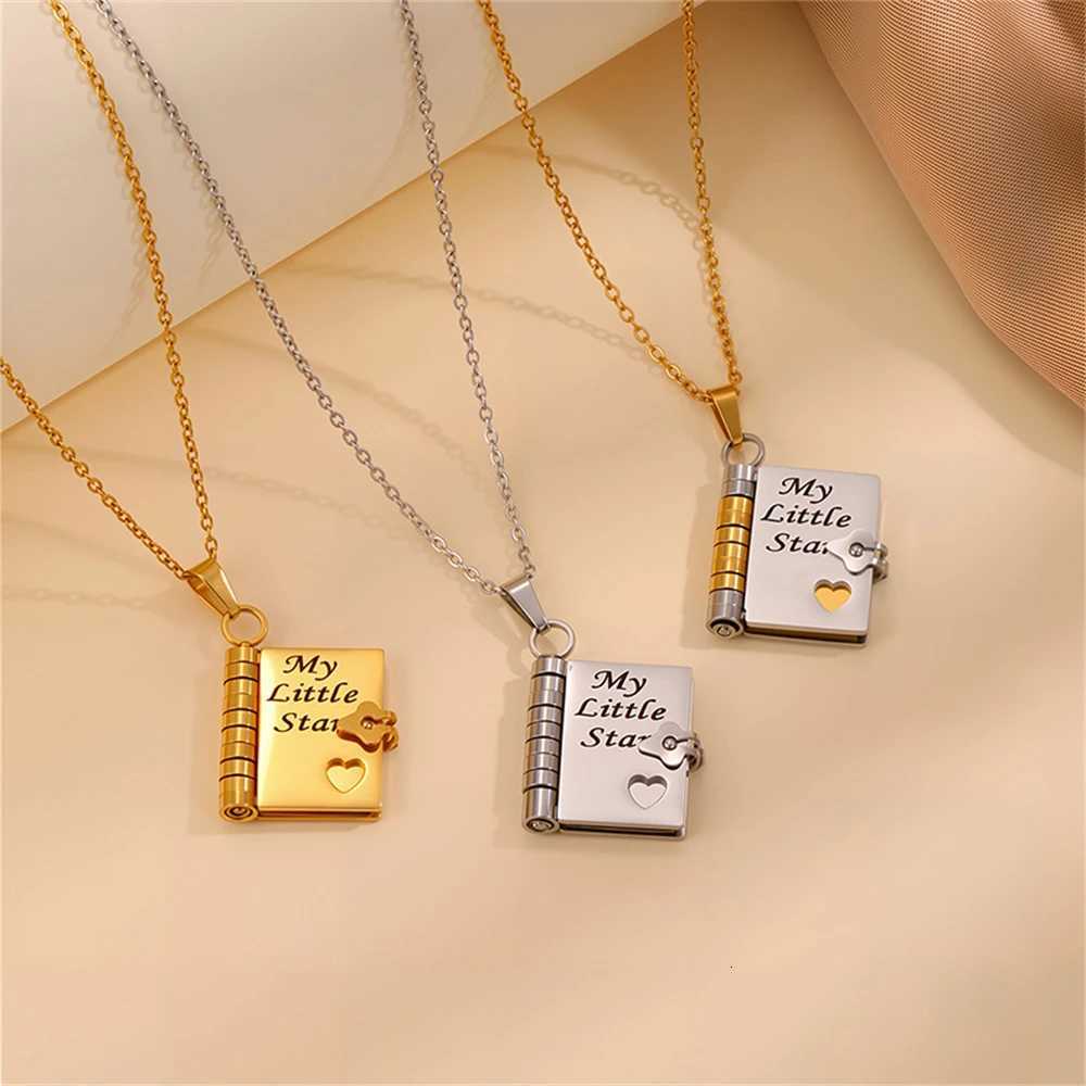 Incredible Daughter Book Necklace Adjustable Chain Book Locket Engraved MESSage My Daughter Necklaces Encouragement Gift M251211