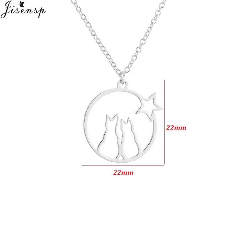 Multiple Cute Cat Charm Long Necklace Women Delicate Stainless Steel Kitty Jewelry Girls Birthday Necklaces Gifts Accessories M251211