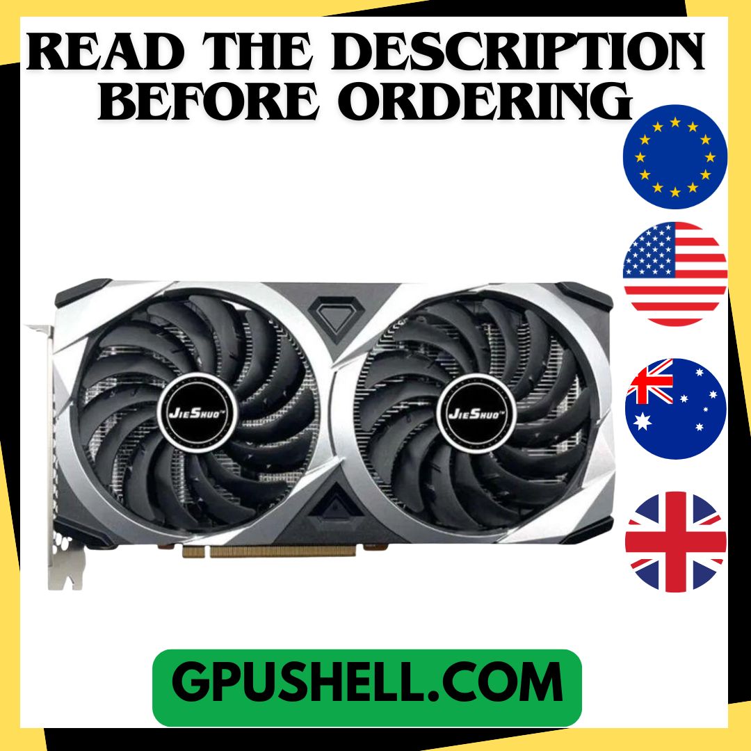 USED JIESHUO AMD RX 6700XT 12gb Gaming graphics card GDDR6 256Bit GPU rx6700 xt 12g for computer desktop video Computer Office 6700xt