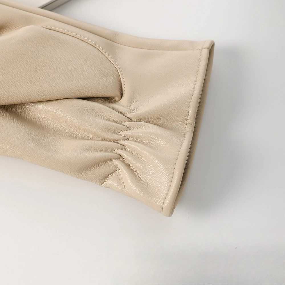 Winter Warm Pu Leather Gs Wen Cute Thick Outdoor Cycling Driving Windproof Cold-Proof Gs Touchscreen Gs Y251210