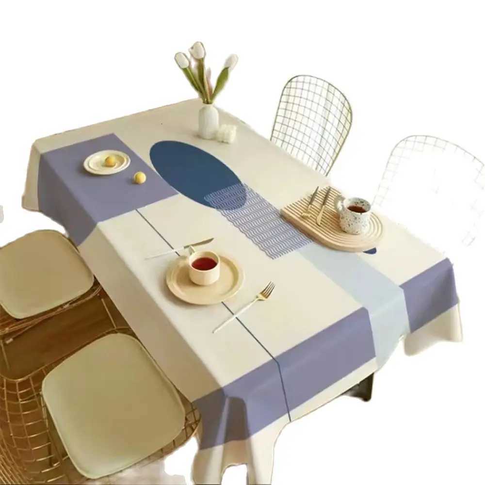 Nordic Simple Rectangular Table Cloth Coffee Table Cloth Geometric Outdoor Picnic Mat Antifouling Table Cloth H251211