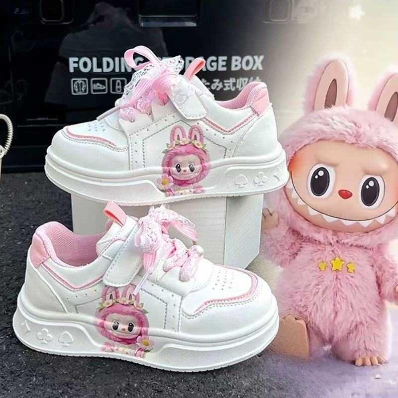 Labbub Girl's Shoes - 2025 New Fall Children's White Sneakers with Soft Bottoms for Leisure and Sports - Girls' StyleX251202