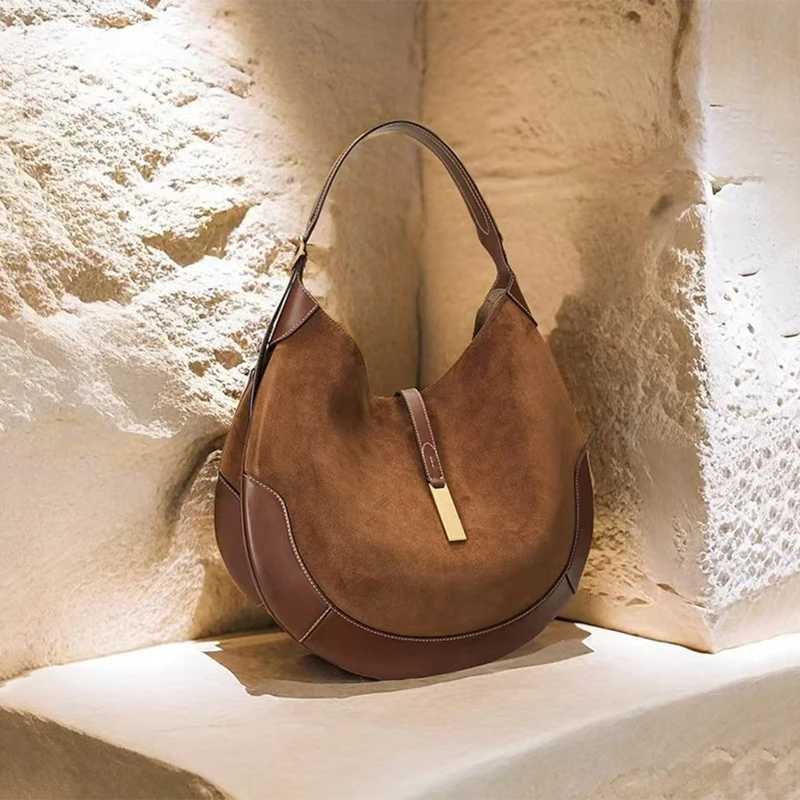 New Suede Vintage Wen Shoder Bag Luxury Wen Bags Ladies Large Capacity Tote Underarm Bag Large Capacity Tote Bag Y251211