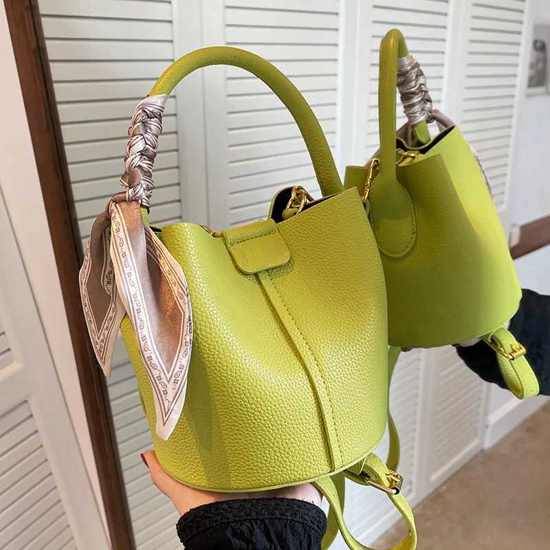 Fi High-Grade Textured Mini Bucket Bags Fi Soft Leather Hasp Crossbody Bag Lady Daily Cmuter Handbags PU Leather Y251211