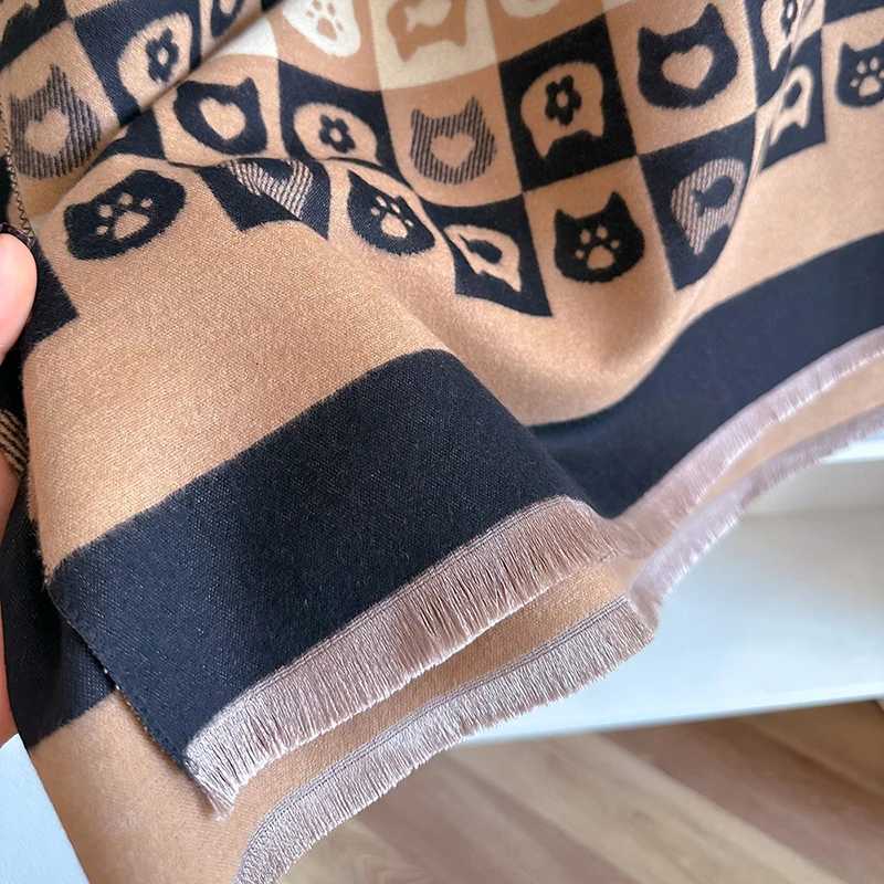 New Warm Luxury Cashmere Scarf Women Thick Print Fashion Shawl and Wraps Ladies Blanket Foulard Winter Pashmina Bandana Bufanda Y251211