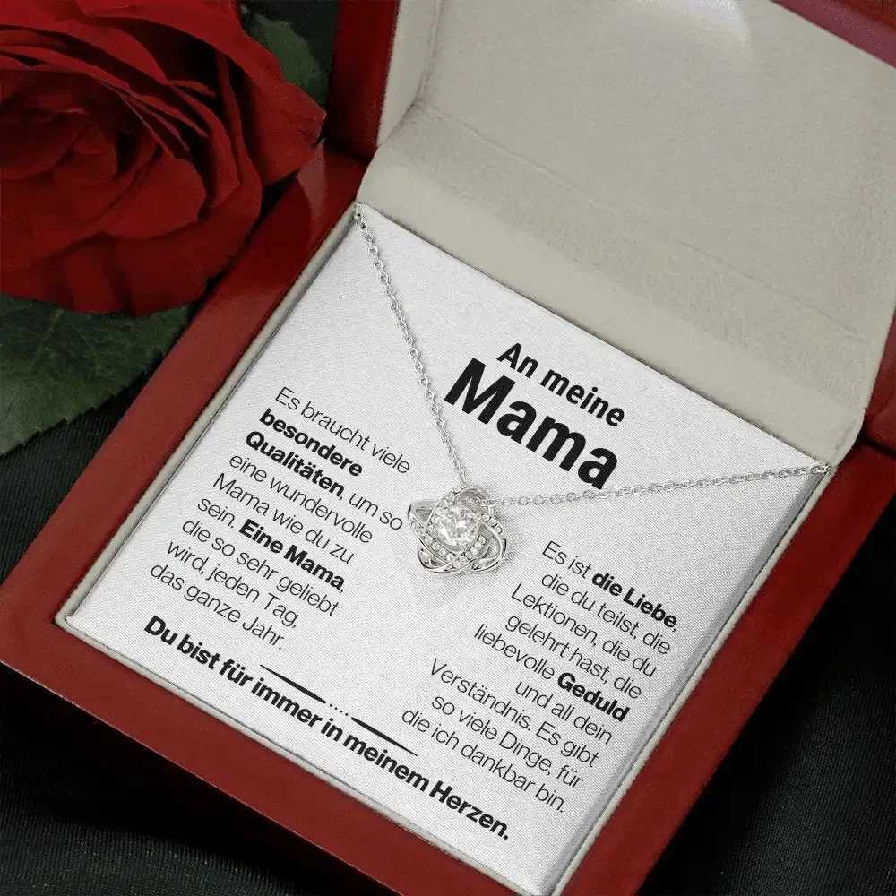 Liebesknoten Halskette fr Mama Germany To My Mom Gift Necklace Women 2023 Knot Heart Necklaces Christmas Day Gifts GM15 M251211