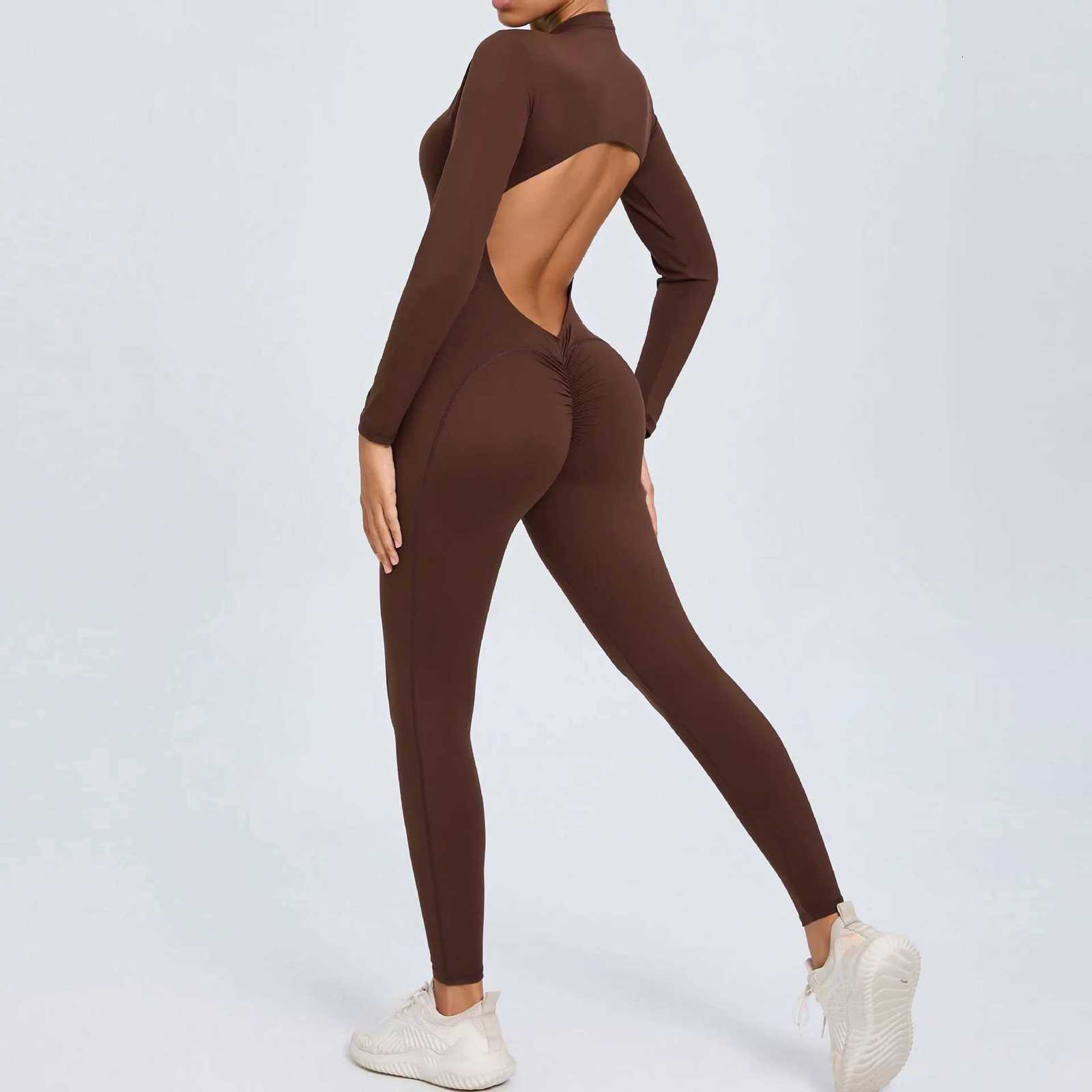 One-Piece Yoga Clothing Workout Complete Sports Set Women Suits Gym Set Womens Training Siamese Fitness Suit Women SportswearT251211