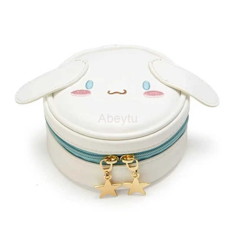 Sanrio Kawaii Cute Cinnamoroll Kuromi Melody Pompompurin Hello Kitty Round Mini Storage Jewelry Box Earphone Coin Purse Gift H251211