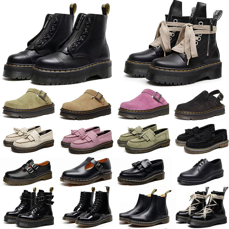 Free Shipping designer doc boots men women platform triple black ankle doc booties slide mens womens boot outdoor shoes