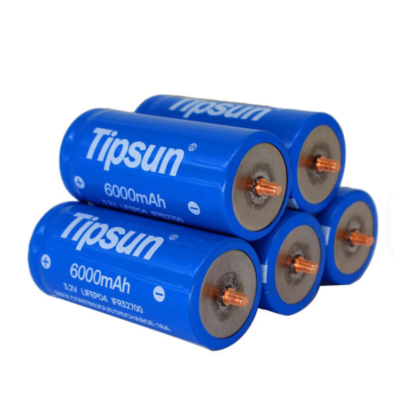 Lifepo4 32700 Rechargeable Battery 6000 Mah 3.2v 32650 With Screw 3C Cylindrical Battery Cell for Solar Lamp
